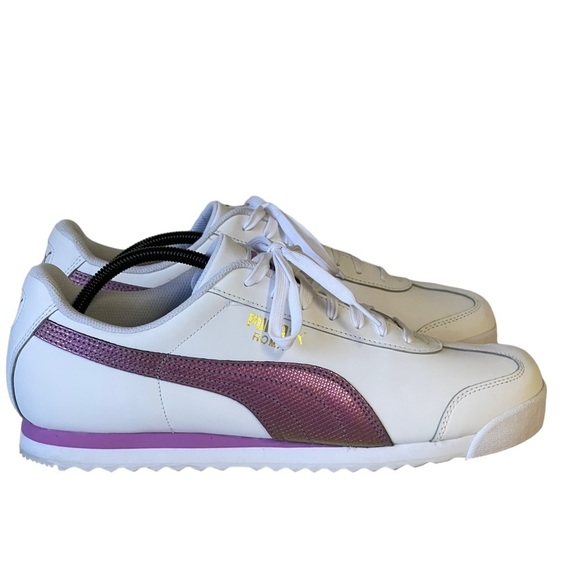 Puma Other - Puma Roma holographic white leather tie up sneaker shoes size 13